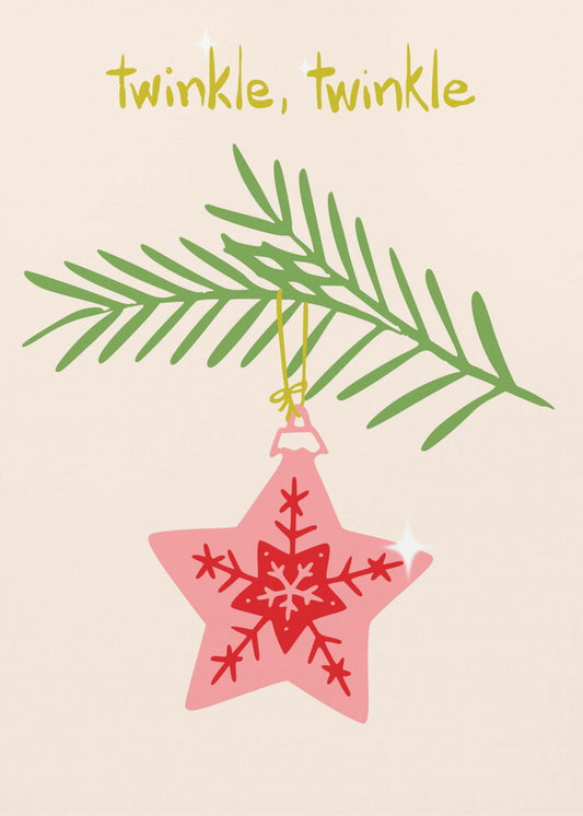 Cheerful twinkle Christmas star | Poster