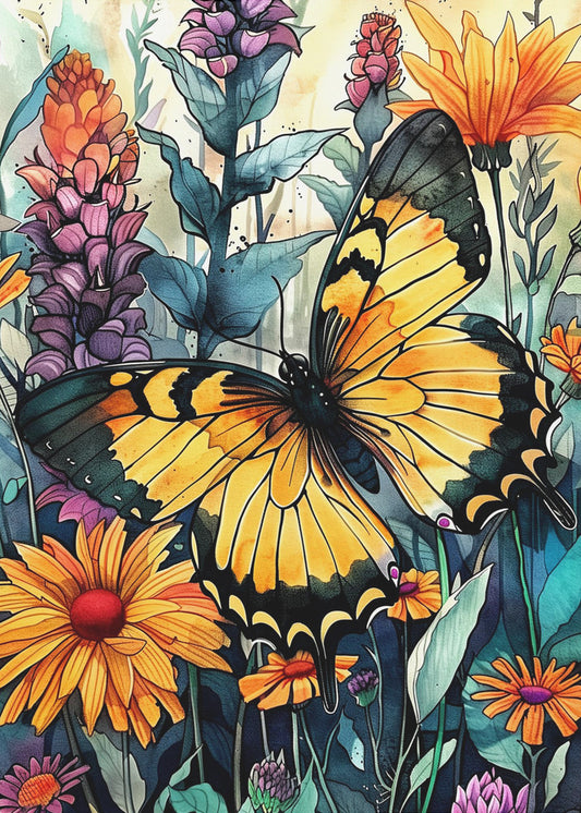 Butterfly watercolor animal art 3 | Poster