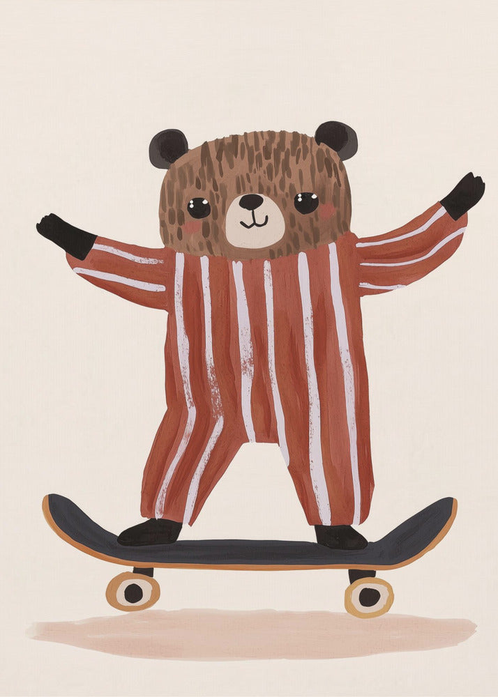 Skateboardbjörnens glädje | Poster