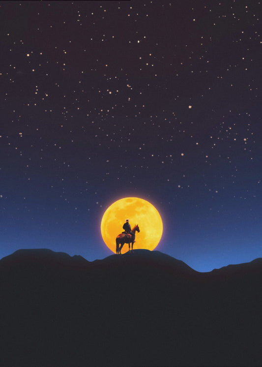 Il cavaliere e la luna | Stampe su Tela