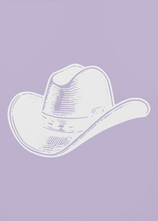 Sombrero de vaquero morado | Impresiones en Lienzo