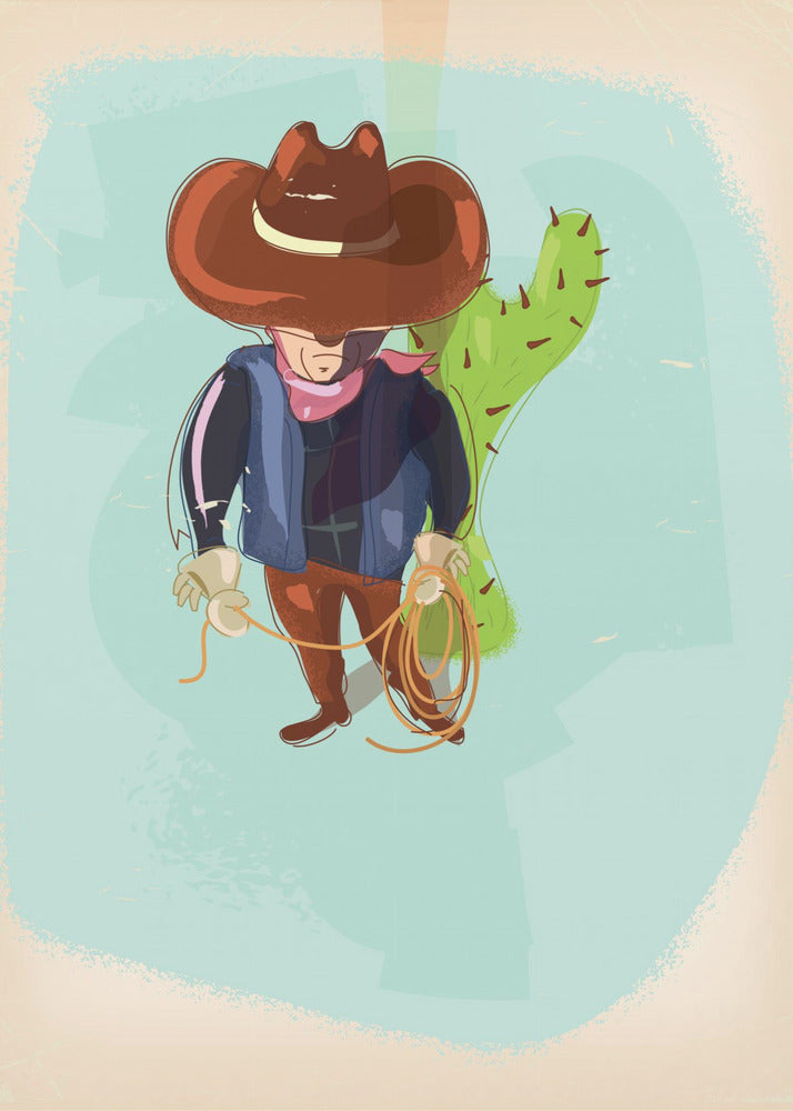 Texaanse cowboy | Canvasprints
