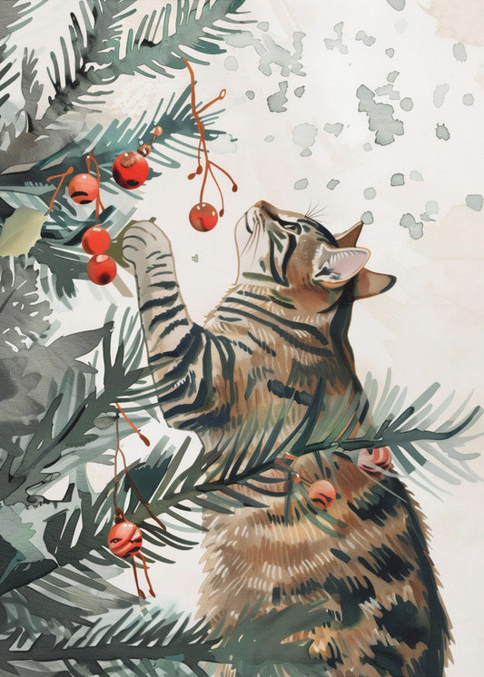 Kitty and Christmas tree | Poster