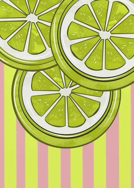 Lime På Pink | Plakater - Kunsttryk