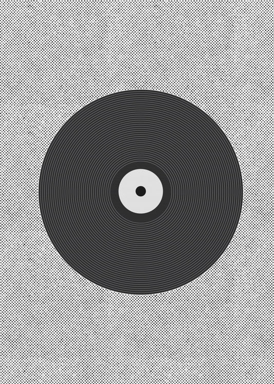 Konstverk av vinylskivor | Canvastavla