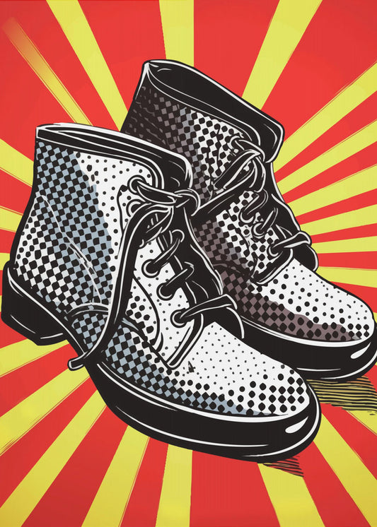 Vintage Boots with Polka Dots | Canvas